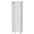 Storage Cabinet Buccan, Five Shelves, White Finish White Particle Board