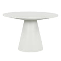5 Piece Dining Set Retro Round Table With 4 Upholstered Chairs For Living Room, Dining Room Creamy White Cream White Rubber Wood