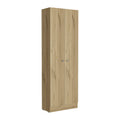 Storage Cabinet Pipestone, Five Shelves, Light Oak Black Wengue Finish Light Oak Particle Board