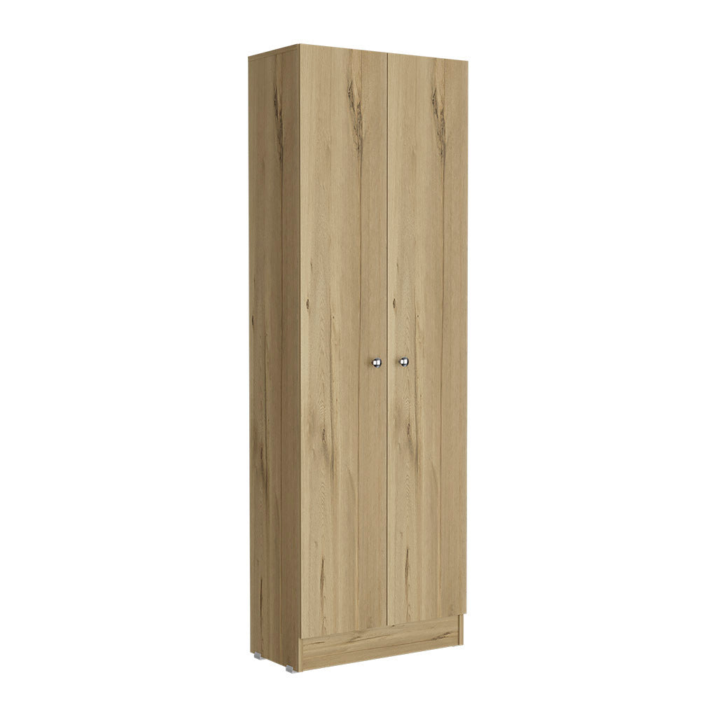 Storage Cabinet Pipestone, Five Shelves, Light Oak Black Wengue Finish Light Oak Particle Board