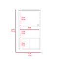 Medicine Cabinet Porto, Two Internal Shelves, Light Oak White Finish Light Oak Particle Board