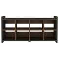 Shoe Rack Augusta, Eight Shoe Capacity, Espresso Mahogany Finish Espresso Particle Board