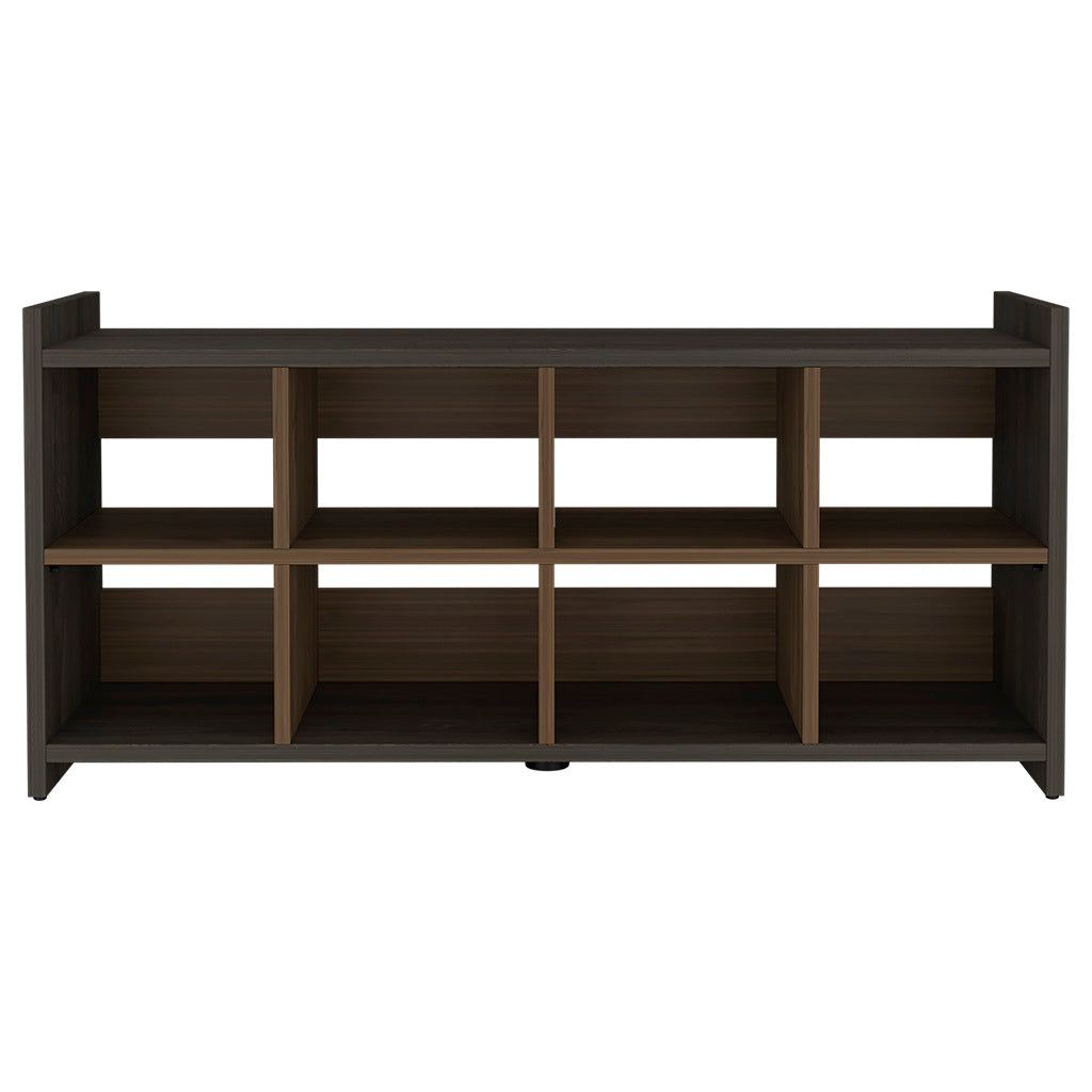 Shoe Rack Augusta, Eight Shoe Capacity, Espresso Mahogany Finish Espresso Particle Board