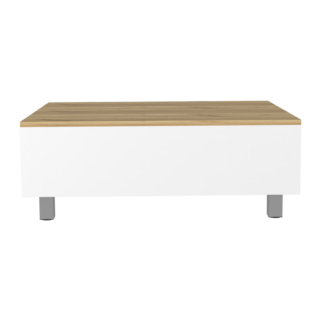 Lift Top Coffee Annapolis, Storage Compartment, White Light Oak Finish White Light Oak Particle Board
