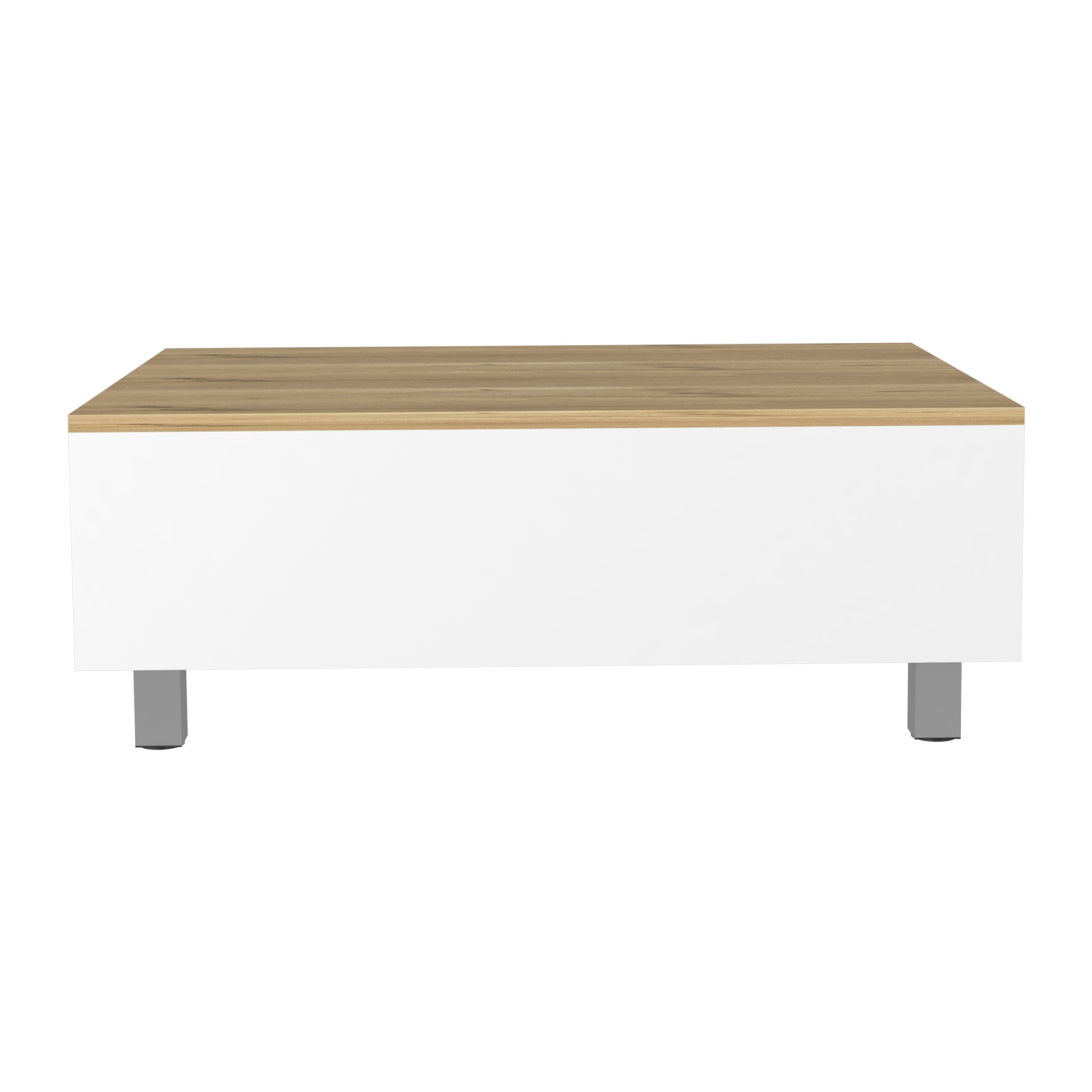Lift Top Coffee Annapolis, Storage Compartment, White Light Oak Finish White Light Oak Particle Board