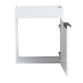 Soft Close Doors Bathroom Vanity With Sink,16 Inch For Small Bathroom Gloss White 1 Bathroom Wall Mounted Plywood