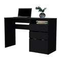 Computer Desk San Diego, One Shelf, Black Wengue Finish Black Particle Board