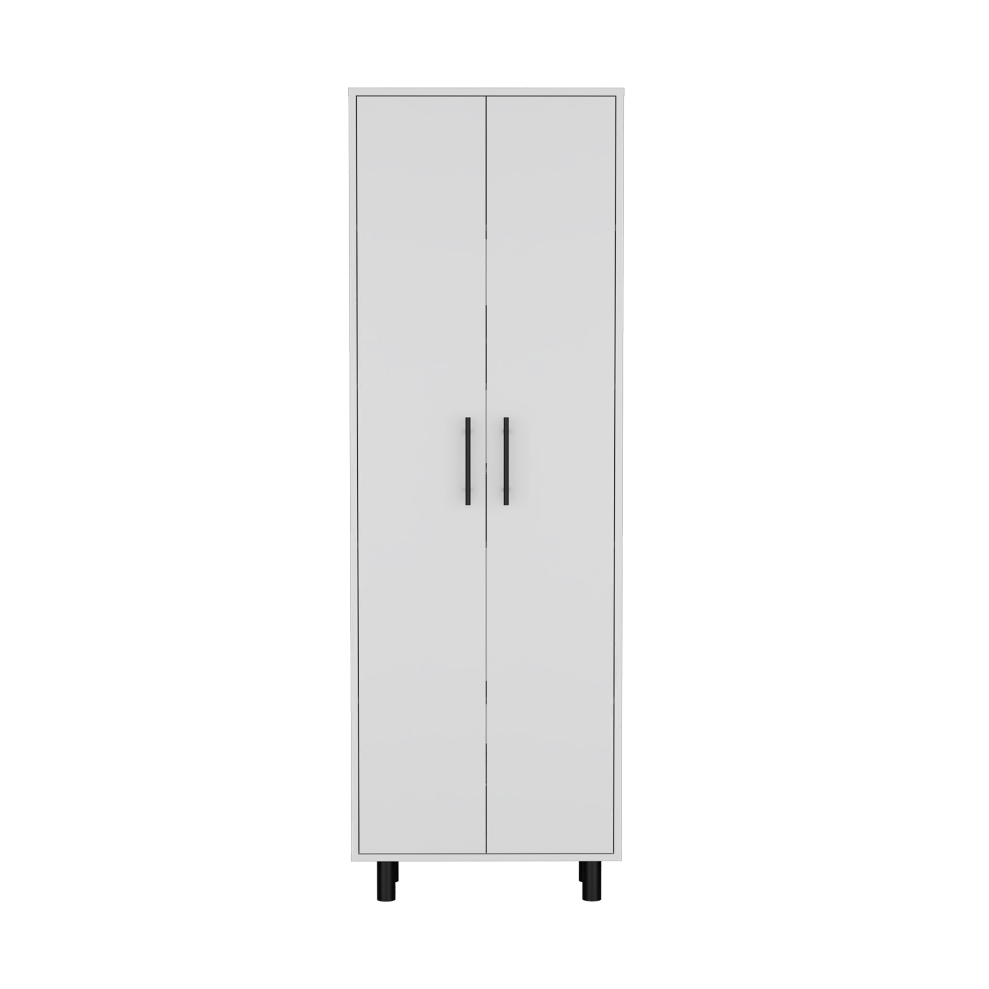 Multistorage Manacor, Five Shelves, White Finish White Particle Board