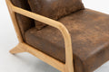 Mid Century Modern Accent Chair With Wood Frame, Upholstered Living Room Chairs With Waist Cushion, Reading Armchair For Bedroom Sunroom White Cotton Pu Leather