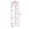 Corner Cabinet Womppi, Five Open Shelves, Single Door, White Finish White Particle Board