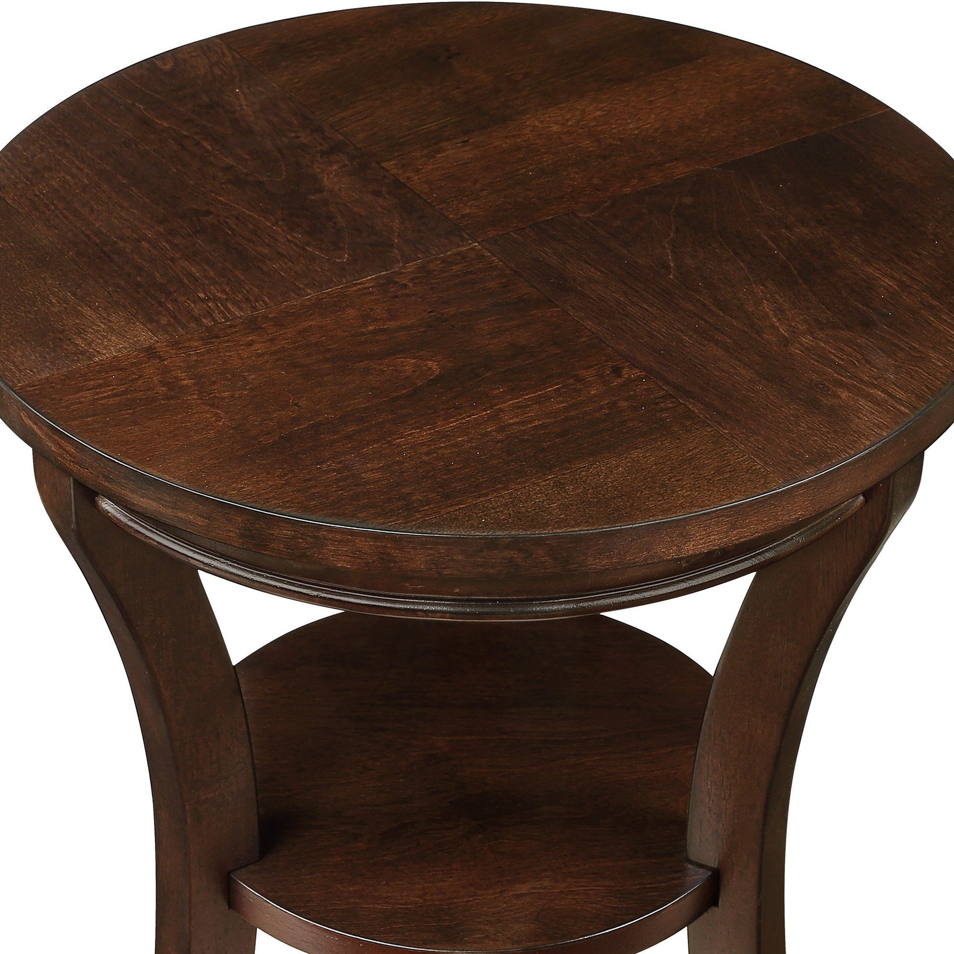 16'' Wood Round End Table, Side Table W Open Shelf, Small Sofa Side Table For Small Space, Multipurpose Accent Table For Bedroom Living Room Home Nightstand Espresso Espresso Solid Wood Mdf