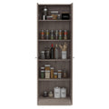 Storage Cabinet Pipestone, Double Door, Light Gray Finish Light Gray Particle Board