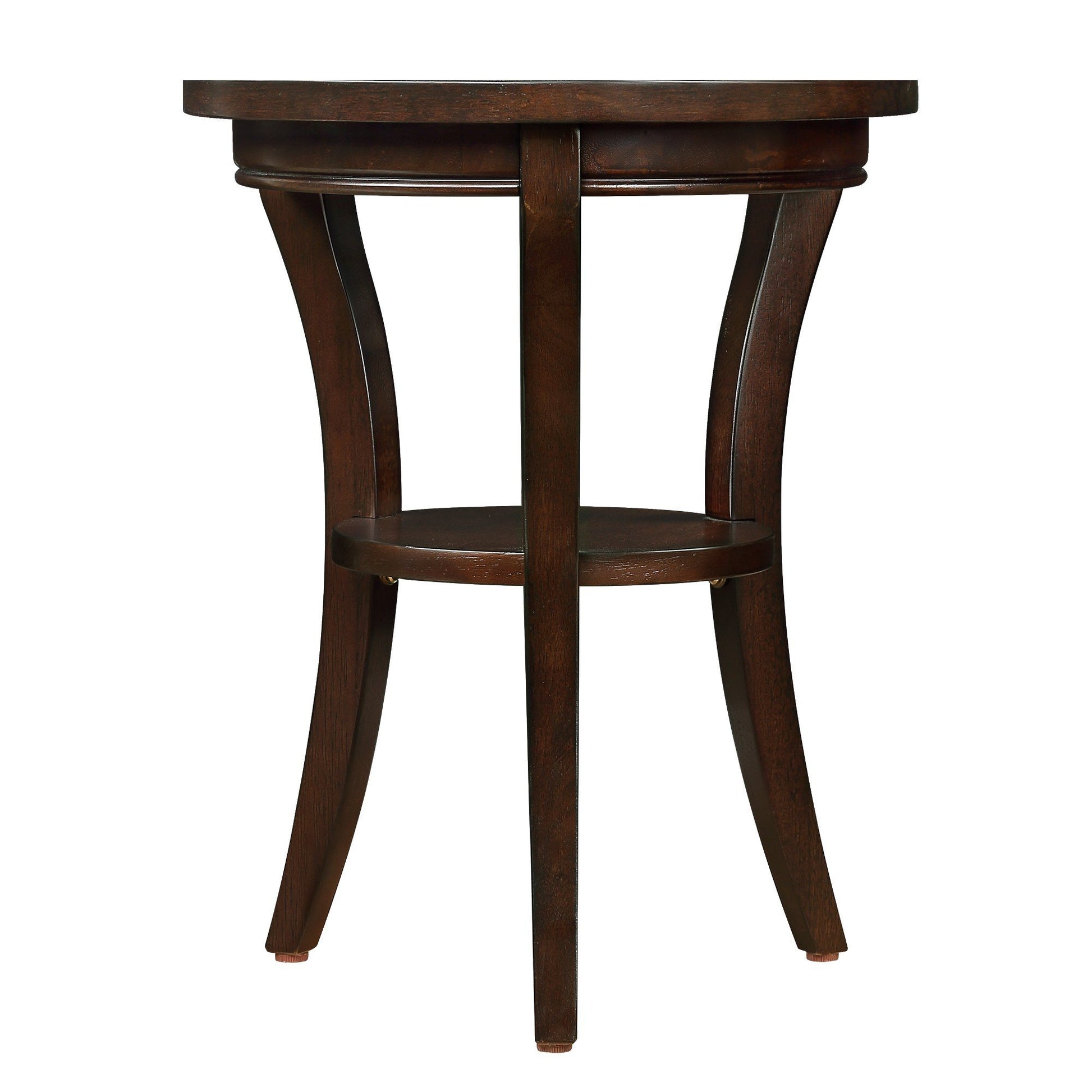 16'' Wood Round End Table, Side Table W Open Shelf, Small Sofa Side Table For Small Space, Multipurpose Accent Table For Bedroom Living Room Home Nightstand Espresso Espresso Solid Wood Mdf