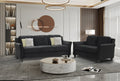 Fashion Living Room Three Piece Sofa Set, Living Room Set Antique Black Polyester