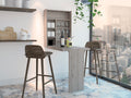 Foldable Table Tacoma, Seven Interior Shelves, Light Gray Finish Light Gray Particle Board