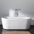 Freestanding Bathtub Faucet With Hand Shower Chrome Metal