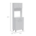 Pantry Piacenza,Two Double Door Cabinet, White Finish White Particle Board