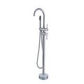 Freestanding Bathtub Faucet With Hand Shower Chrome Metal