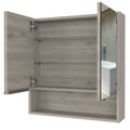 Medicine Cabinet With Mirror Lexington,Three Internal Shelves, Light Gray Finish Light Gray Particle Board