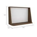 Wall Desk Afrec, Single Shelf, Mahogany White Finish Light Oak Floating Desk Particle Board