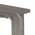 Foldable Table Tacoma, Seven Interior Shelves, Light Gray Finish Light Gray Particle Board