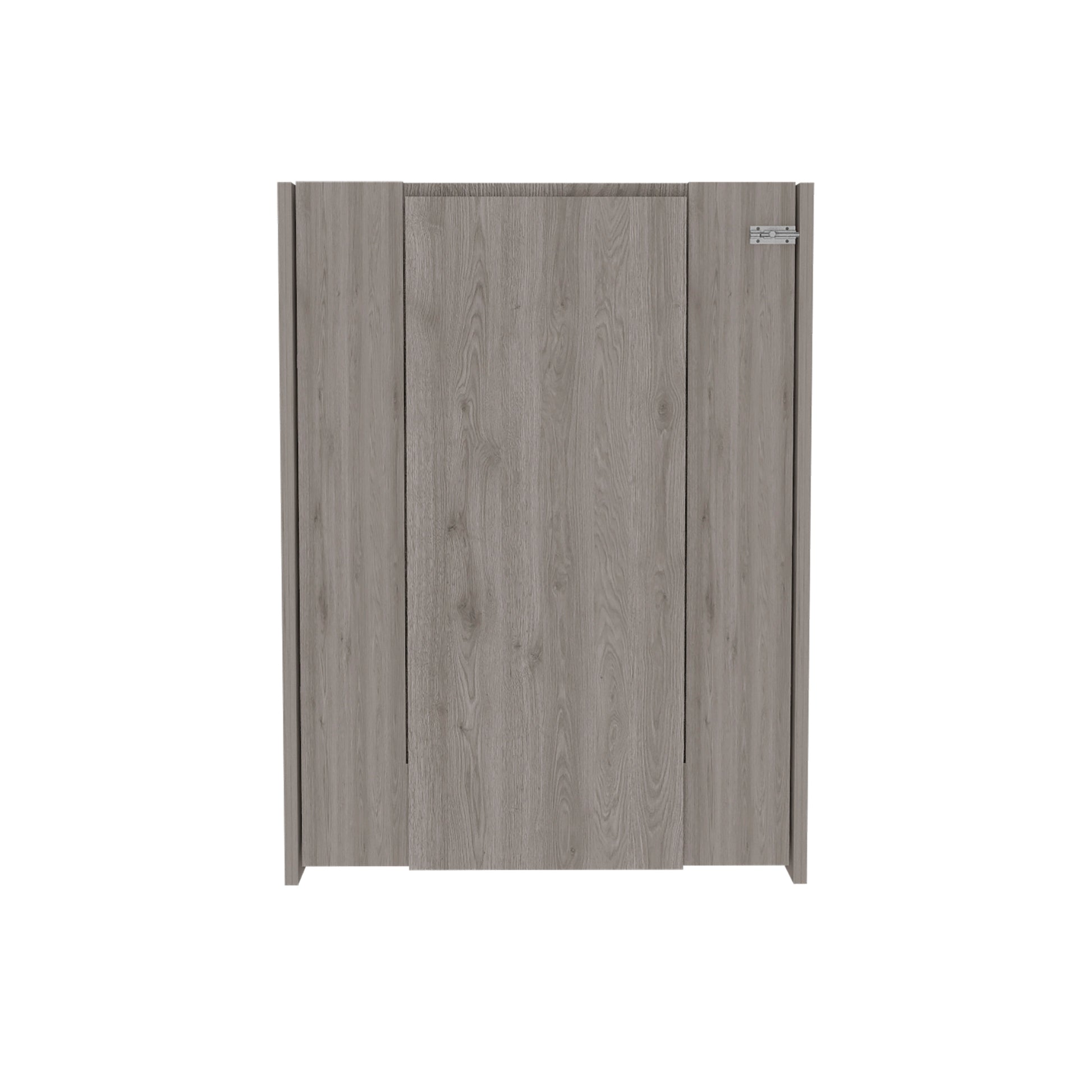 Foldable Table Tacoma, Seven Interior Shelves, Light Gray Finish Light Gray Particle Board