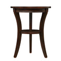 16'' Wood Round End Table, Side Table W Open Shelf, Small Sofa Side Table For Small Space, Multipurpose Accent Table For Bedroom Living Room Home Nightstand Espresso Espresso Solid Wood Mdf