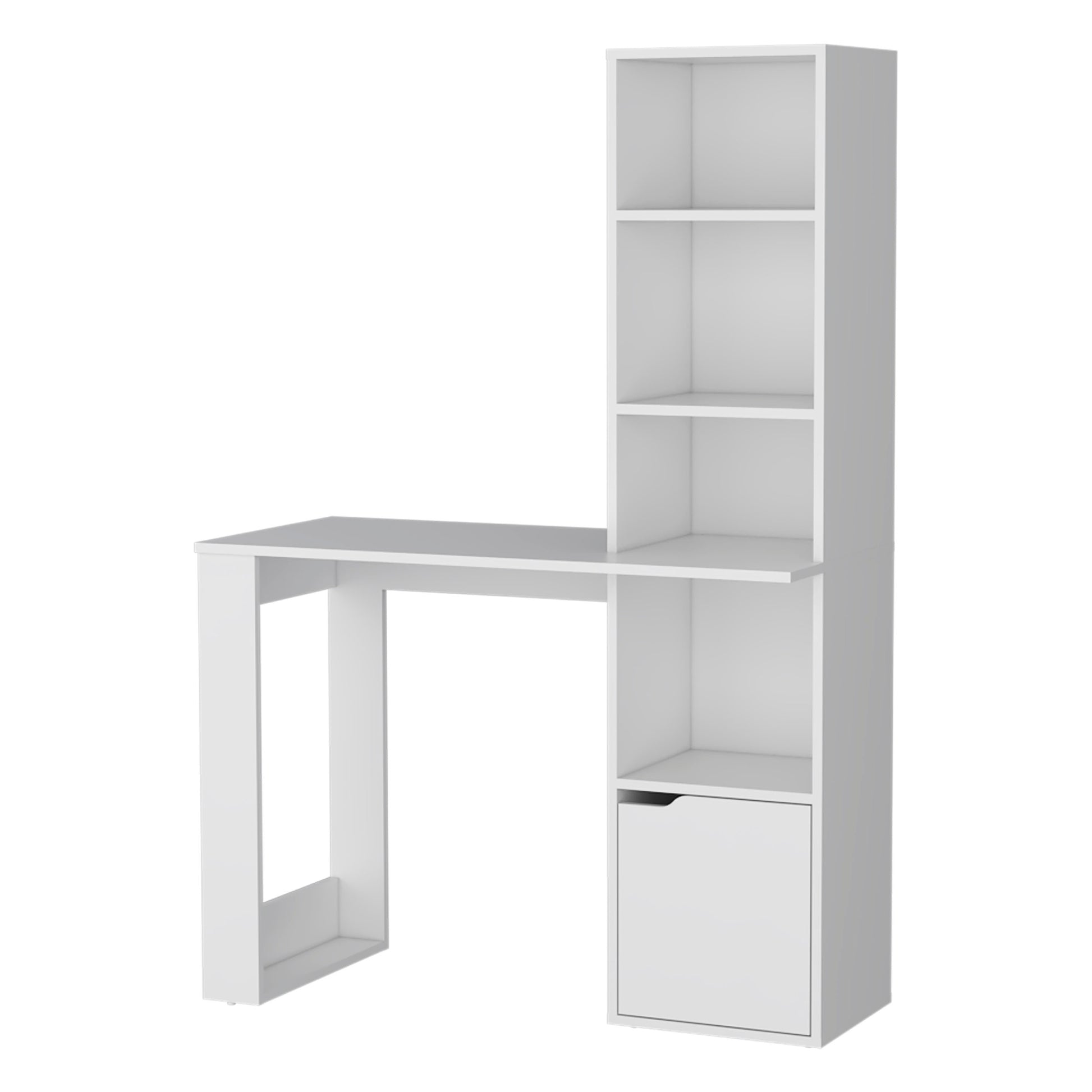 Office Desk Aragon, White Finish White Particle Board