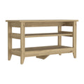 Storage Bench Susho, Upper And Lower Shelf, Light Oak Finish Light Oak Particle Board