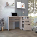 Computer Desk San Diego, One Shelf, Light Gray Finish Light Gray Particle Board