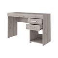 Computer Desk Limestone, Two Drawers, Light Gray Finish Light Gray Particle Board