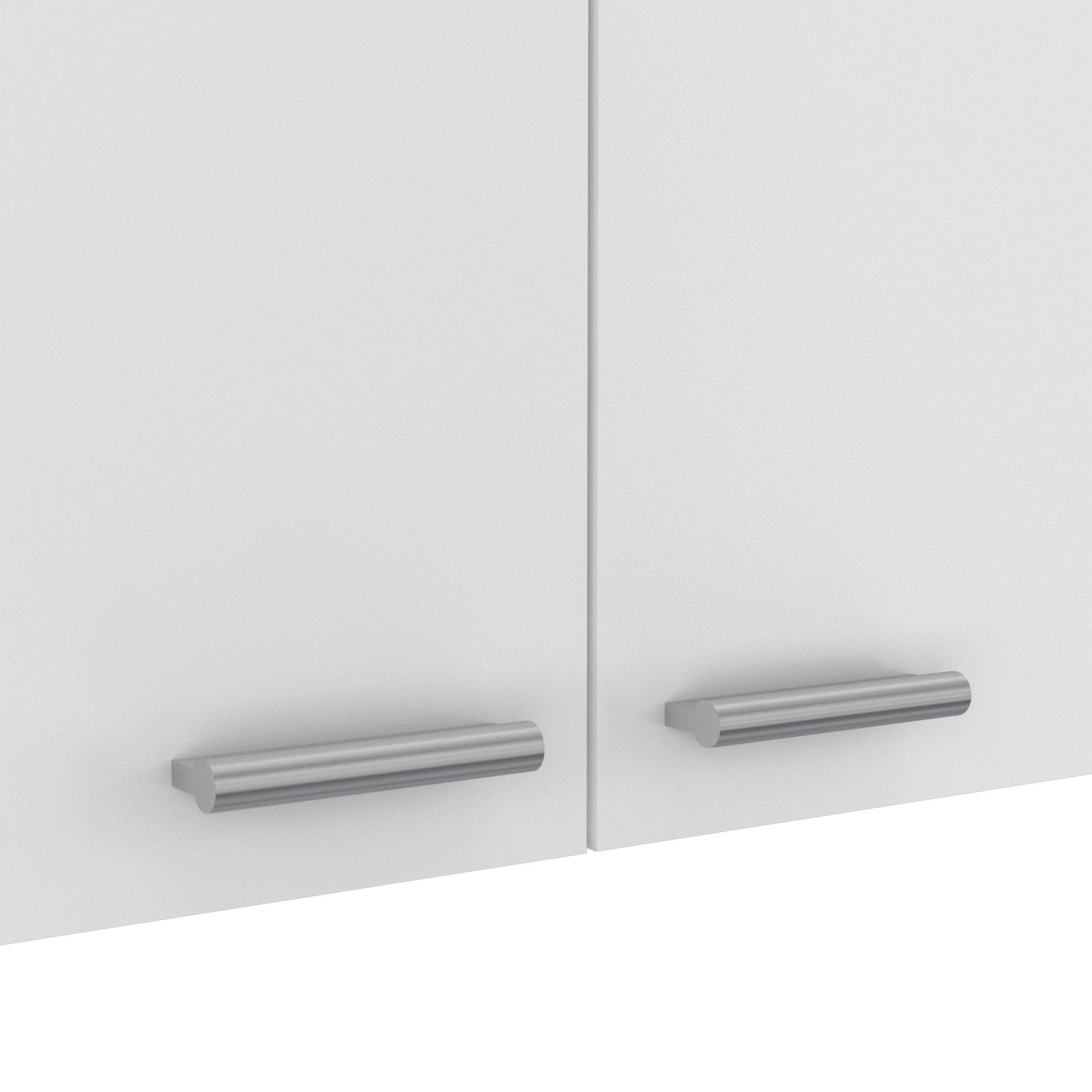 Wall Cabinet Ontario, Double Door, White Finish White Particle Board