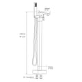 Freestanding Bathtub Faucet With Hand Shower Matte Black Metal
