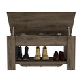 Storage Table Polgon, Extendable Table Shelf, Lower Shelf, Dark Brown Finish Dark Brown Particle Board