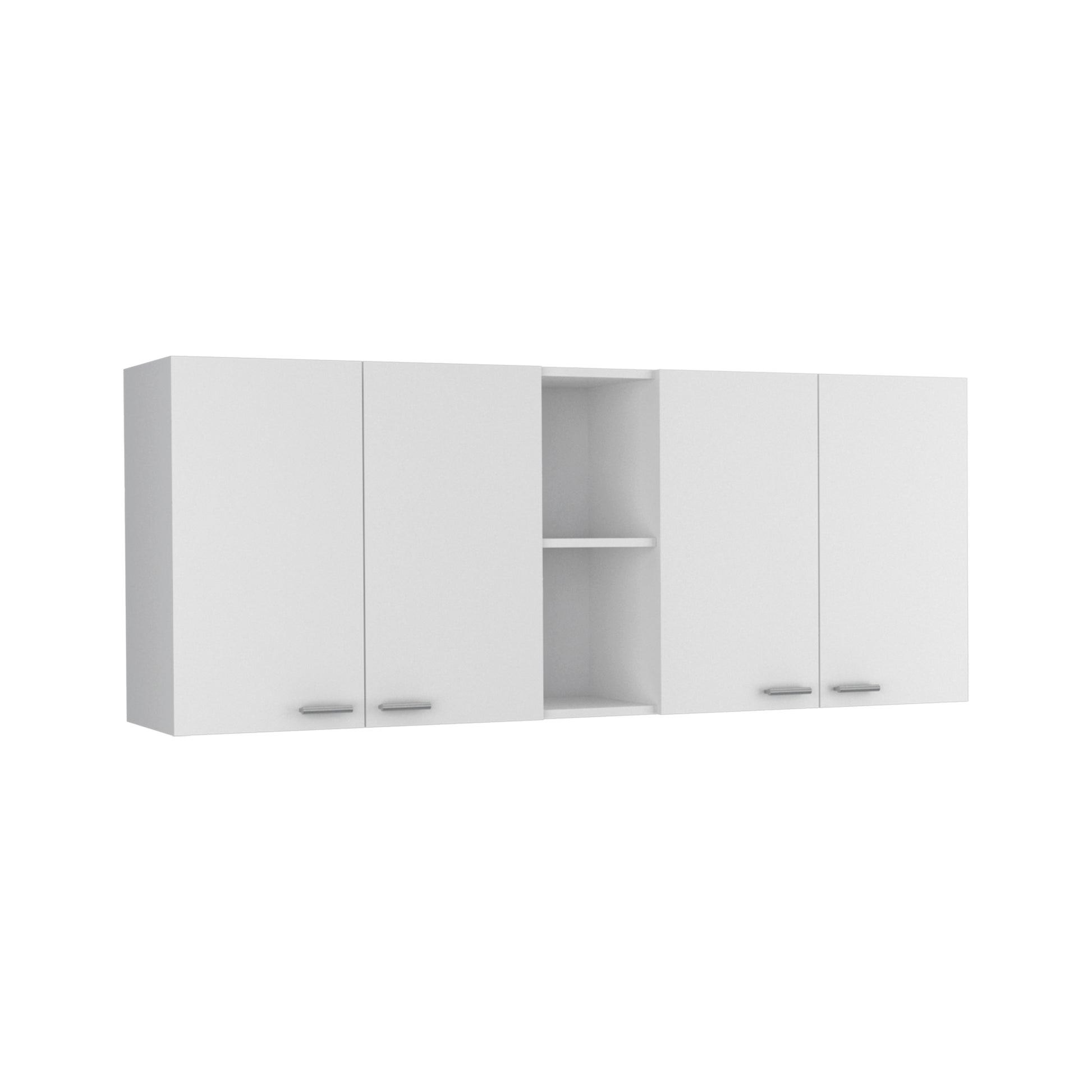 Wall Cabinet Ontario, Double Door, White Finish White Particle Board