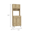 Pantry Piacenza,Two Double Door Cabinet, Light Oak Finish Light Oak Particle Board