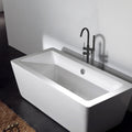 Freestanding Bathtub Faucet With Hand Shower Matte Black Metal