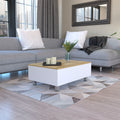 Lift Top Coffee Annapolis, Storage Compartment, White Light Oak Finish White Light Oak Particle Board