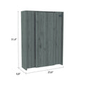 Foldable Table Tacoma, Seven Interior Shelves, Light Gray Finish Light Gray Particle Board