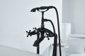 Freestanding Bathtub Faucet With Hand Shower Oil Rubbed Bronze Metal