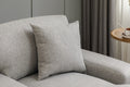 Modern Mid Century Indoor Oversized Chaise Lounger Comfort Sleeper Sofa With Pillow And Soild Wood Legs, Linen, Gray Gray Linen