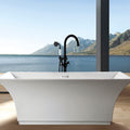 Freestanding Bathtub Faucet With Hand Shower Matte Black Metal