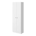 Storage Cabinet Pipestone, Double Door, White Finish White Particle Board