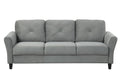 Fashion Living Room Two Piece Sofa Set, Living Room Three Seats Single Seats Antique Dark Grey Polyester