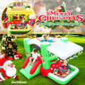 Christmas Jump 'N Slide Inflatable Bouncer For Kids Complete Setup With Blower 80