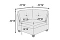 Ash Grey Chenille Fabric Modular Sectional 7Pc Set Living Room Furniture U Sectional Couch 2X Corner Wedge 3X Armless Chairs And 2X Ottomans Tufted Back Gun Ash Chenille Wood Primary Living Space Cushion Back Contemporary,Modern Modular Chenille 7 Seat
