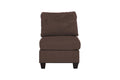 Modular Sectional 6Pc Set Living Room Furniture U Sectional Couch Black Coffee Linen Like Fabric 2X Corner Wedge 2X Armless Chairs And 2X Ottomans Coffee Wood Primary Living Space Cushion Back