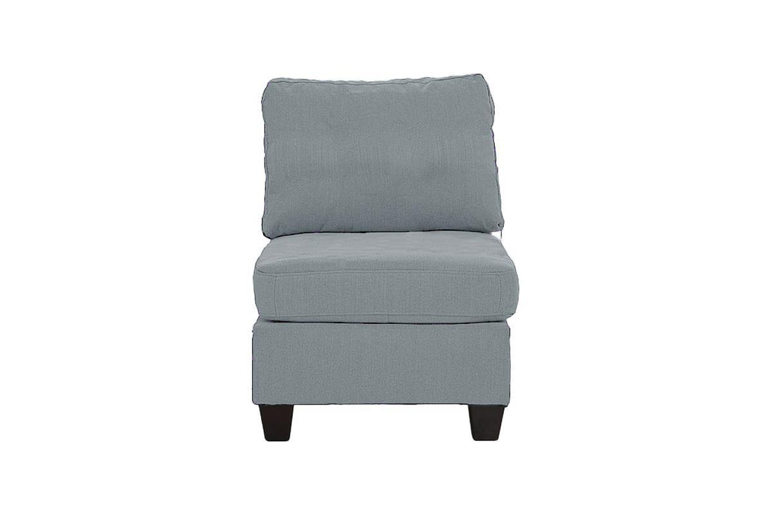 Living Room Furniture Armless Chair Grey Linen Like Fabric 1Pc Cushion Armless Chair Wooden Legs Grey Primary Living Space Contemporary,Modern,Transitional Fabric