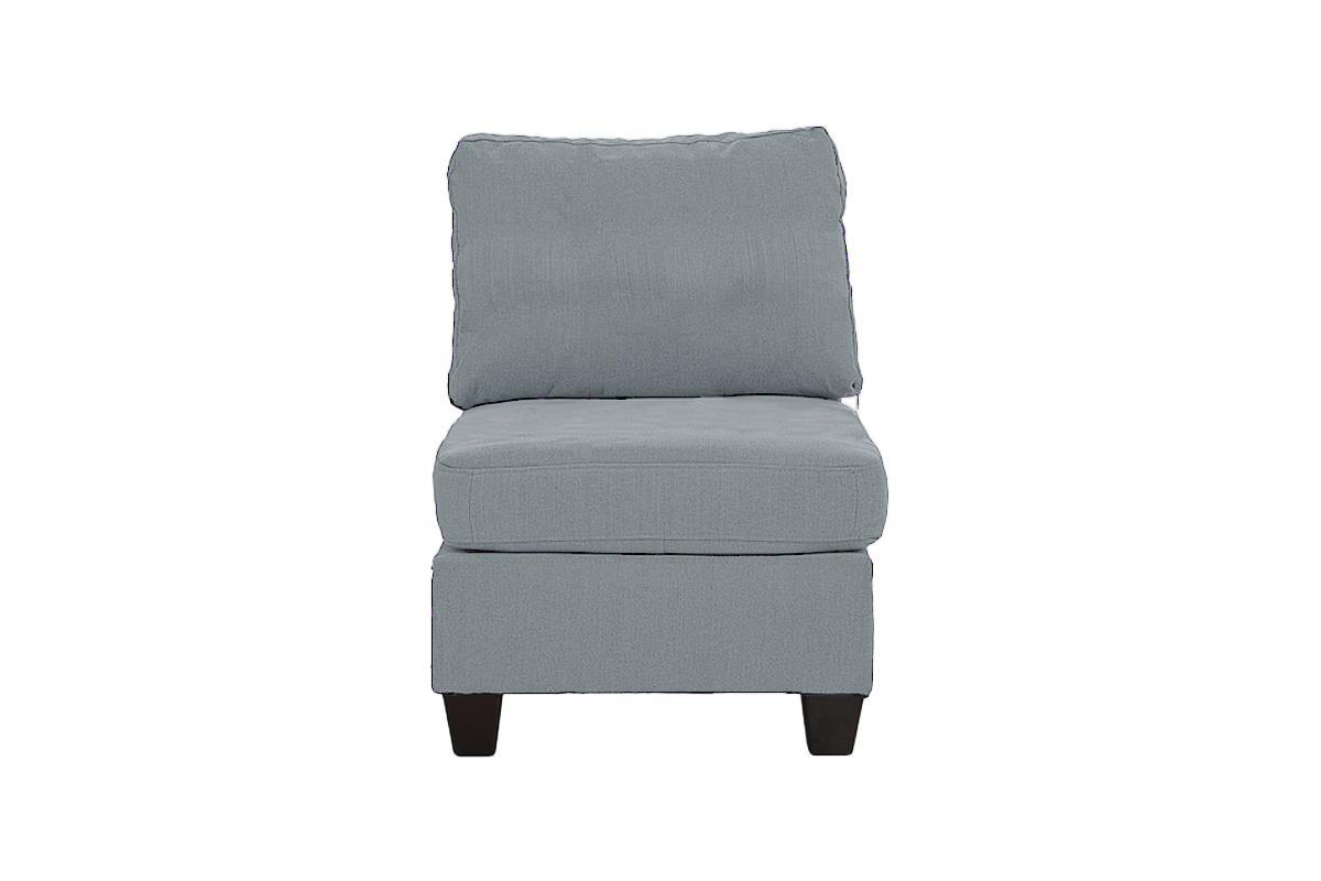 Modular Sofa Set 6Pc Set Living Room Furniture Sofa Loveseat Couch Grey Linen Like Fabric 4X Corner Wedge 1X Armless Chair And 1X Ottoman Grey Wood Primary Living Space Cushion Back Modern,Transitional Modular Fabric 6 Seat