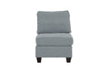 Modular Sectional 9Pc Set Living Room Furniture Corner Sectional Couch Grey Linen Like Fabric 3X Corner Wedge 4X Armless Chairs And 2X Ottomans Grey Wood Primary Living Space Cushion Back Modern,Transitional Modular Fabric 9 Seat